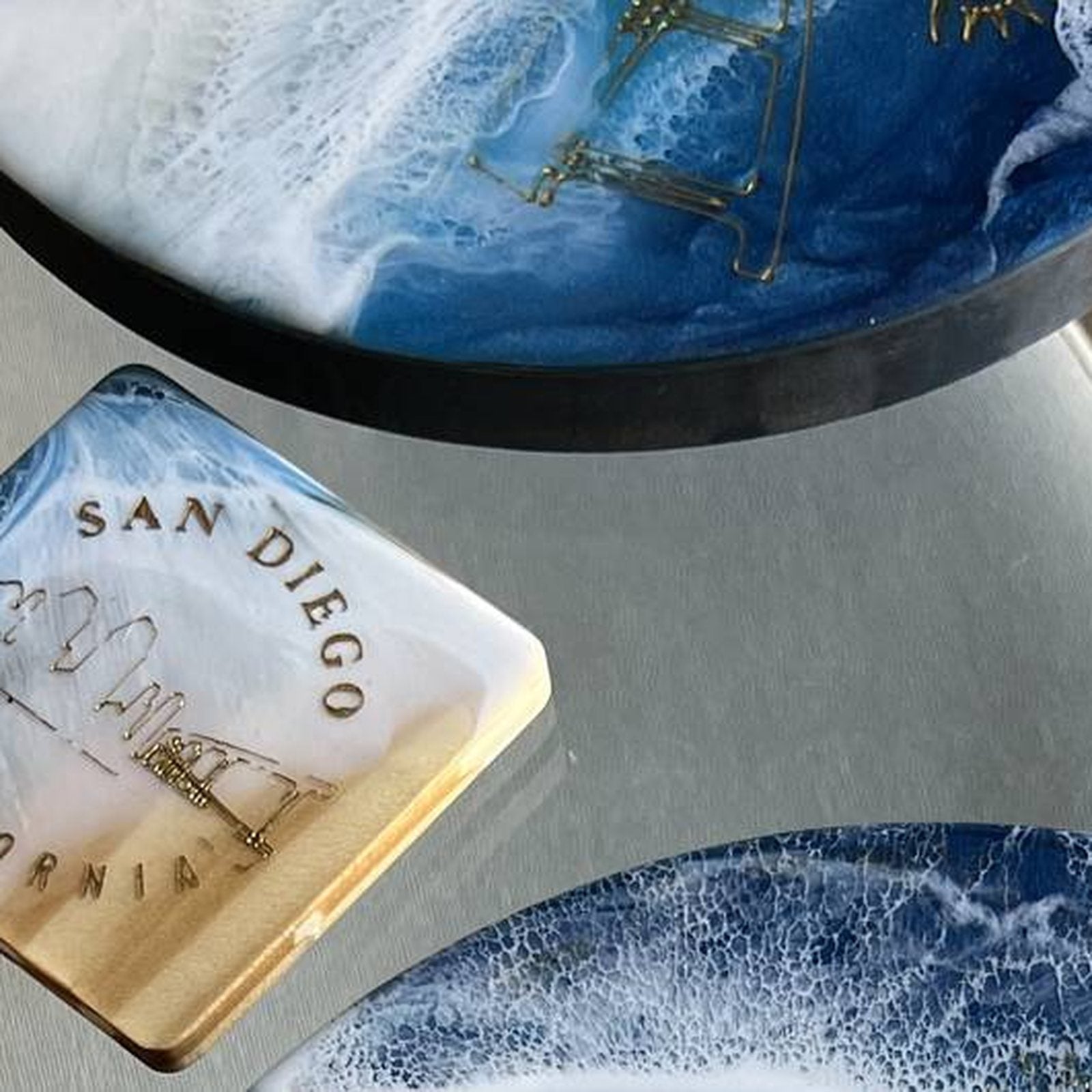 Small San Diego ocean resin gift pieces